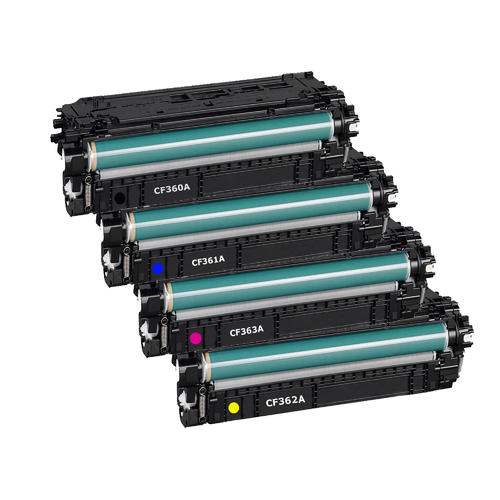 Compatible Laserjet Ent M553n M553x Printer Cartridge C+Y+M High Capacity 508A Toner Cartridge 3-Pack CF361A+ CF362A+ CF363A Replacement for